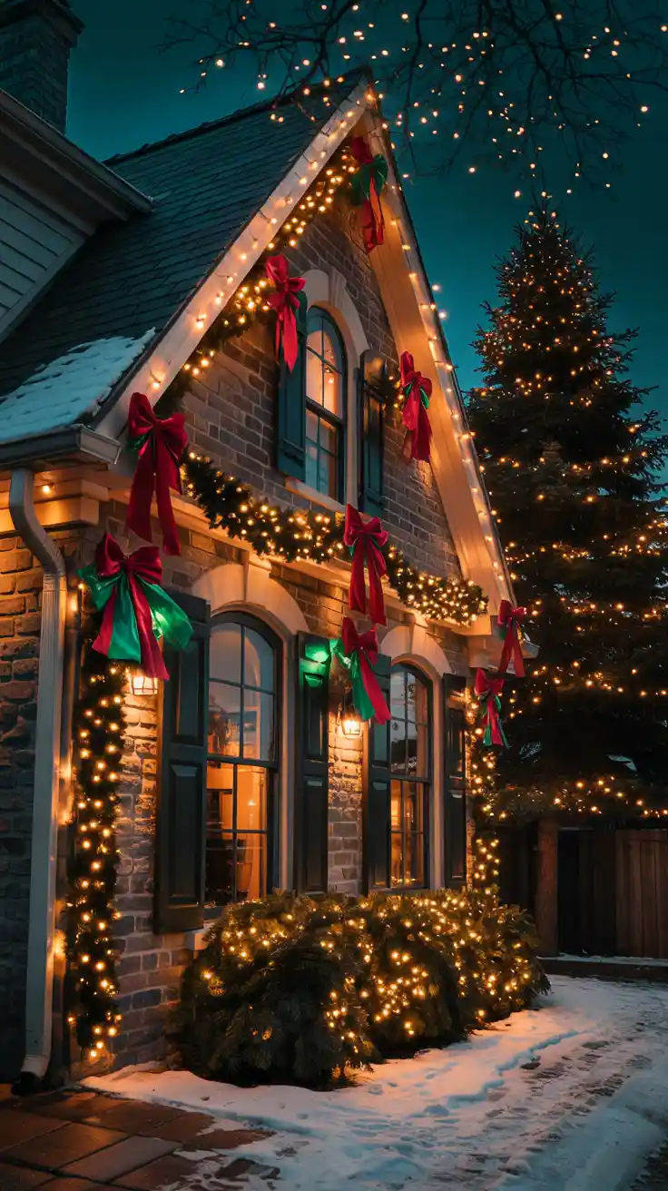Transform Your Home Into A Winter Wonderland With Stunning Christmas Lights On House Exterior Ideas 2025