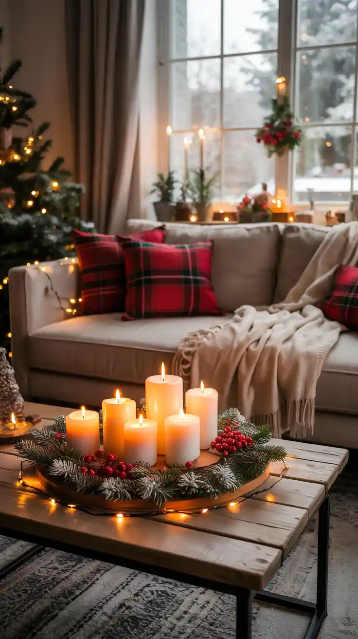 Magical Holiday Glow With Red And White Christmas Lights 2025