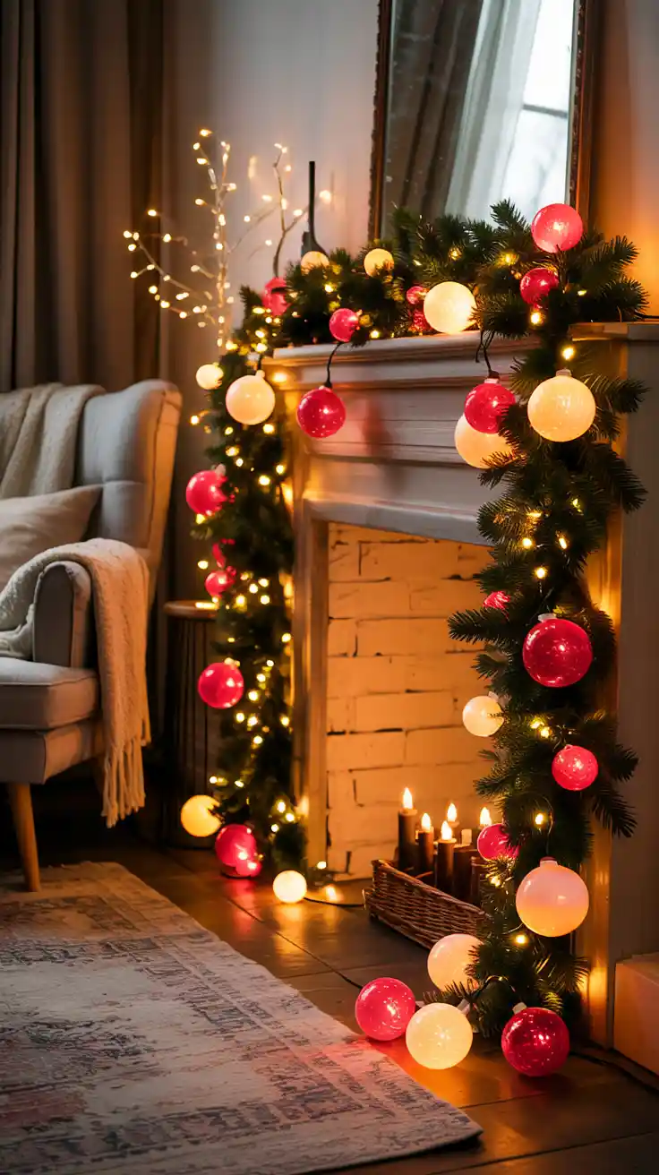 Magical Holiday Glow With Red And White Christmas Lights 2025