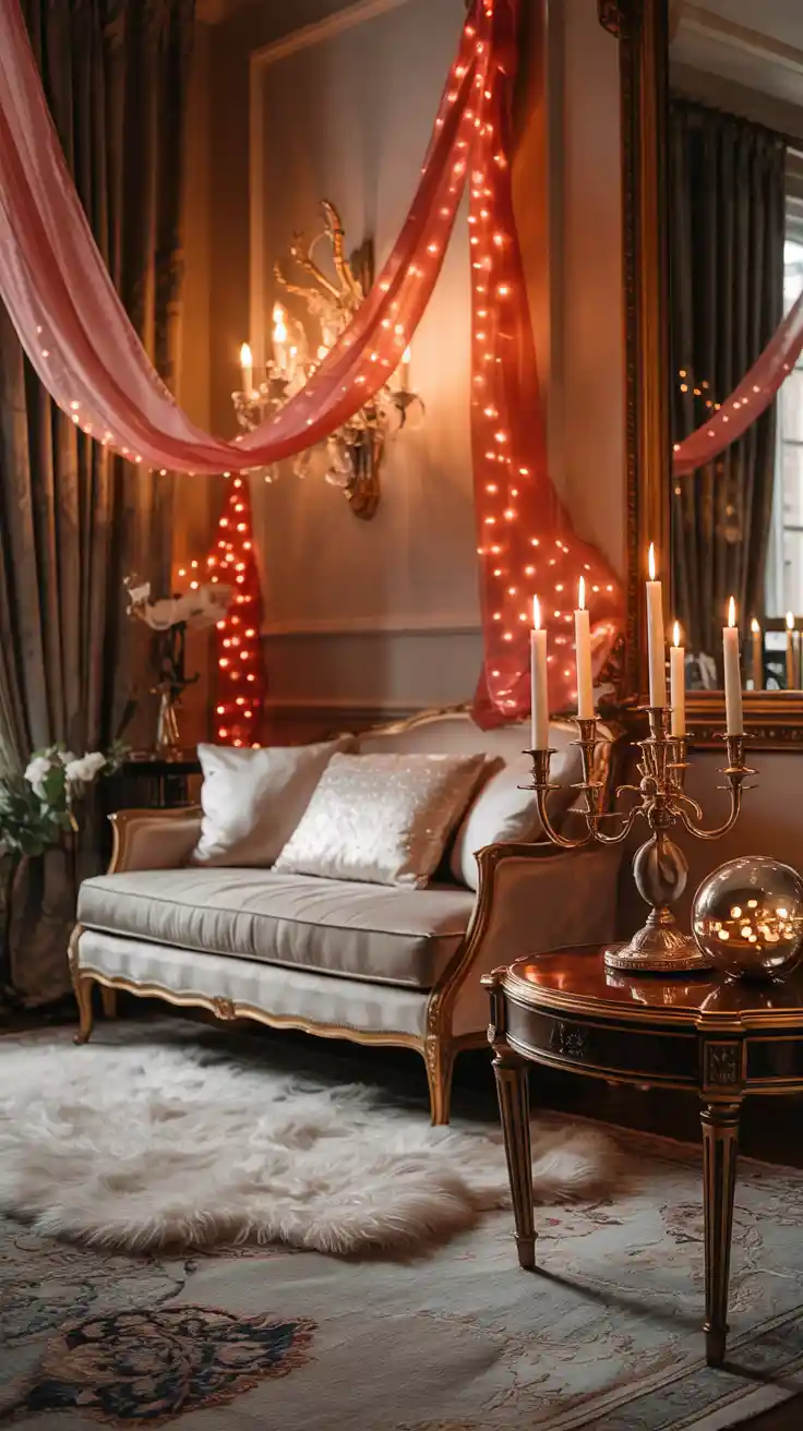 Magical Holiday Glow With Red And White Christmas Lights 2025