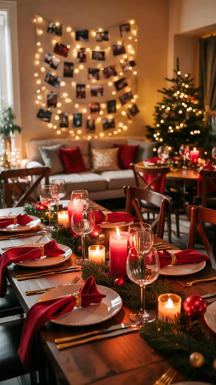 Magical Holiday Glow With Red And White Christmas Lights 2025