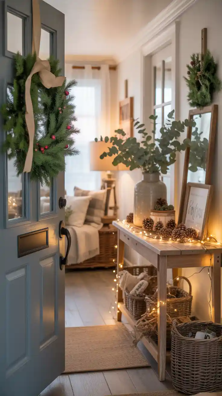 Enchanting Christmas Entryway Ideas 2025 To Welcome The Holidays In Style