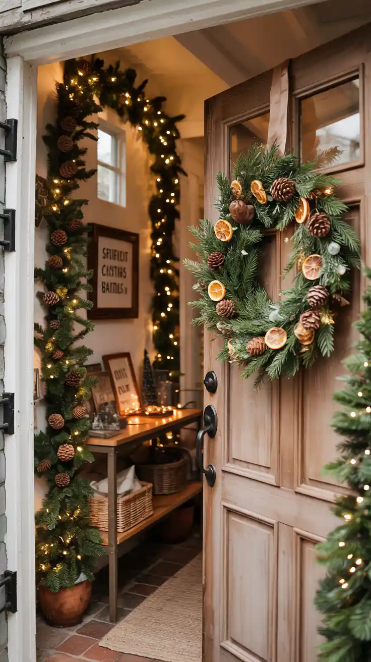 Enchanting Christmas Entryway Ideas 2025 To Welcome The Holidays In Style