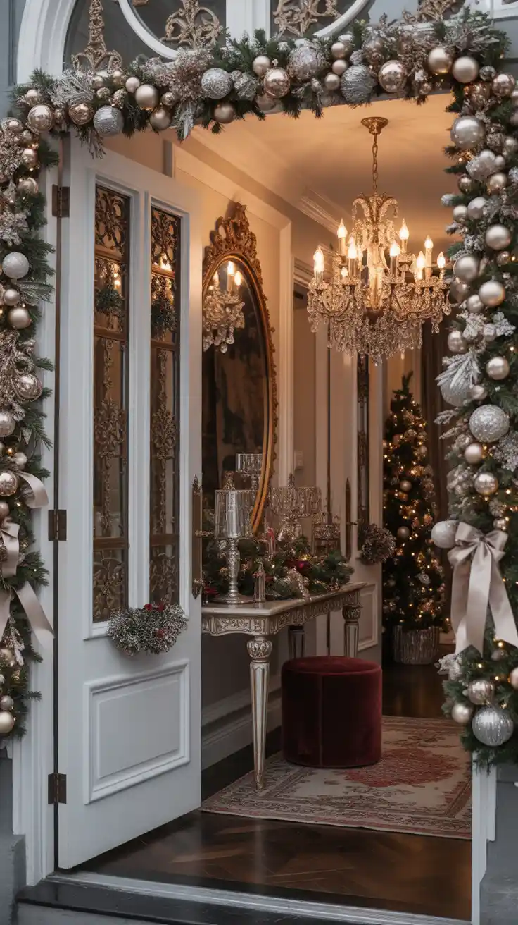 Enchanting Christmas Entryway Ideas 2025 To Welcome The Holidays In Style