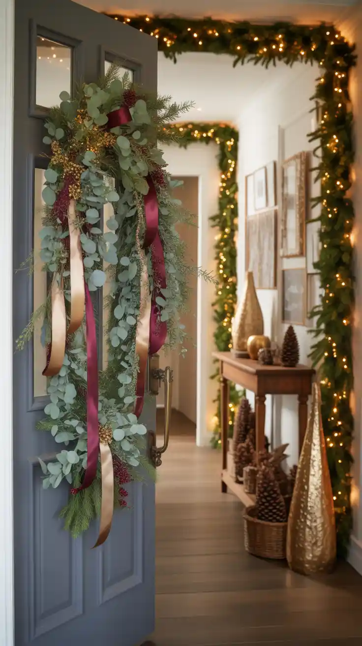 Enchanting Christmas Entryway Ideas 2025 To Welcome The Holidays In Style