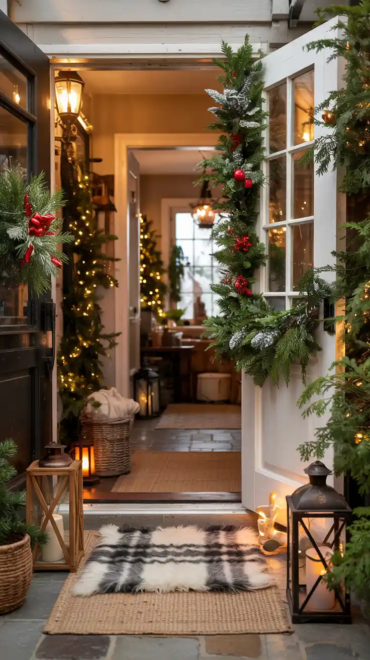 Enchanting Christmas Entryway Ideas 2025 To Welcome The Holidays In Style