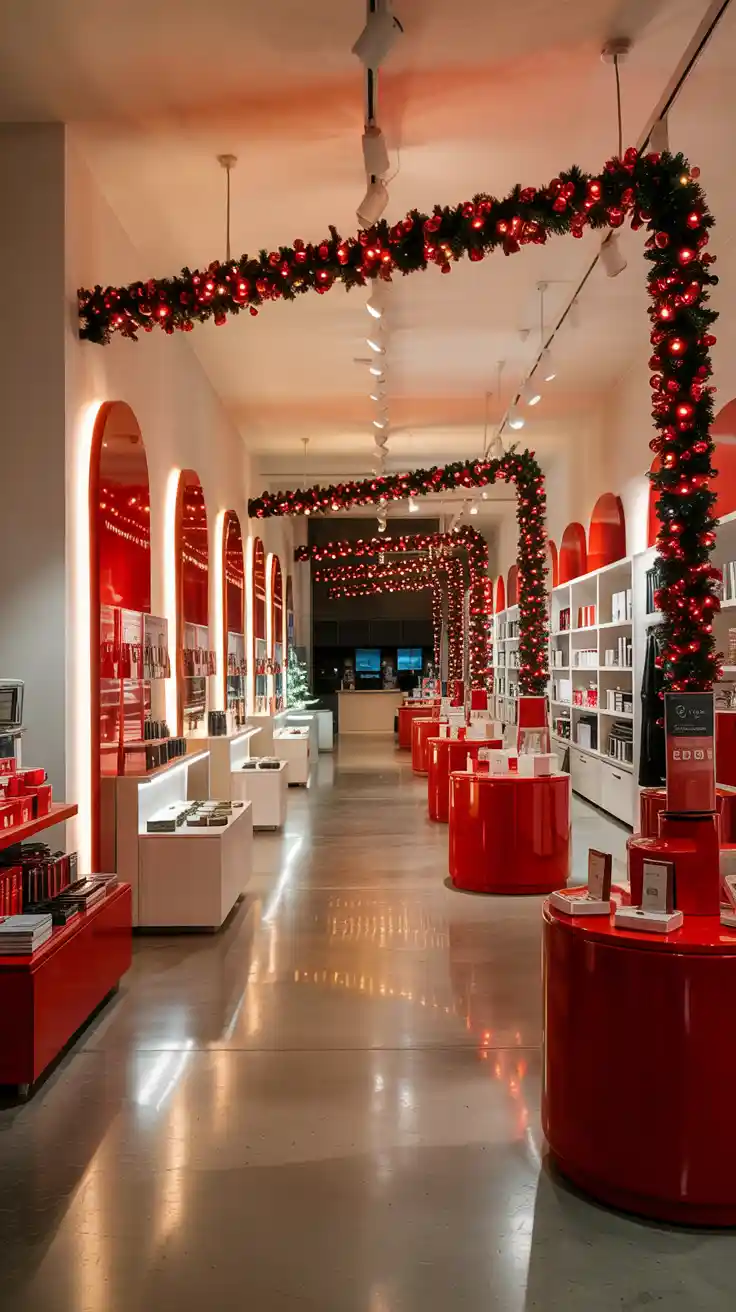 Magical Holiday Glow With Red And White Christmas Lights 2025