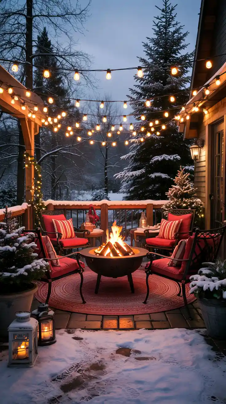 Magical Holiday Glow With Red And White Christmas Lights 2025