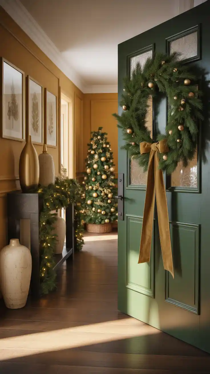 Enchanting Christmas Entryway Ideas 2025 To Welcome The Holidays In Style