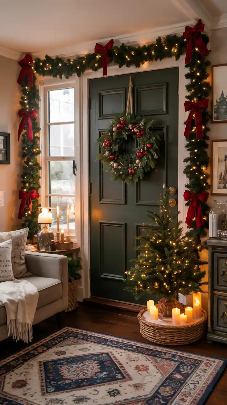 Enchanting Christmas Entryway Ideas 2025 To Welcome The Holidays In Style