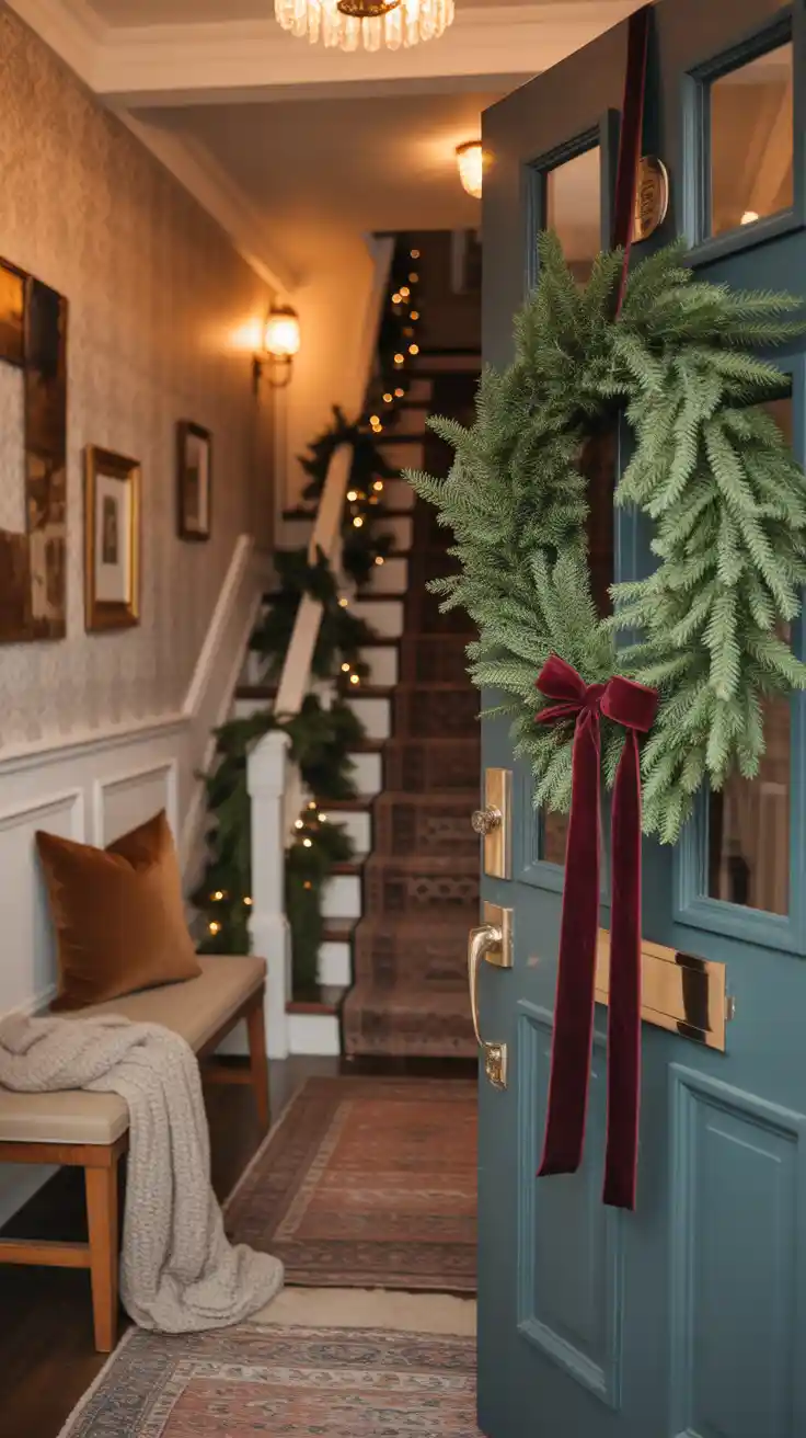 Enchanting Christmas Entryway Ideas 2025 To Welcome The Holidays In Style