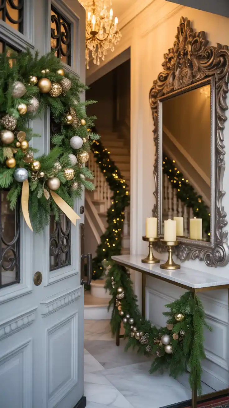 Enchanting Christmas Entryway Ideas 2025 To Welcome The Holidays In Style