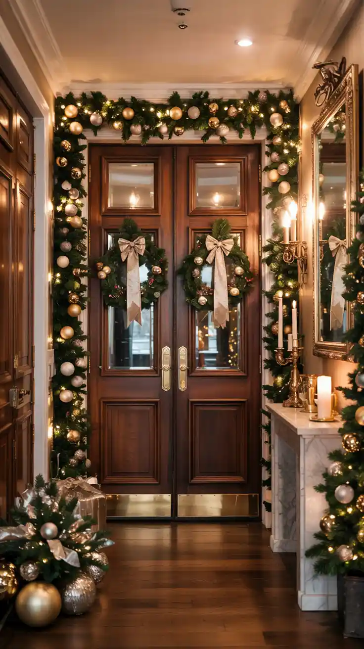 Enchanting Christmas Entryway Ideas 2025 To Welcome The Holidays In Style