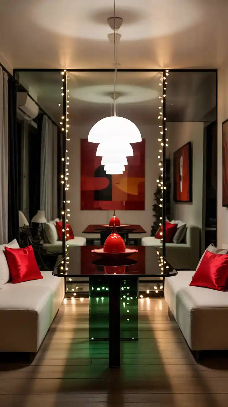 Magical Holiday Glow With Red And White Christmas Lights 2025