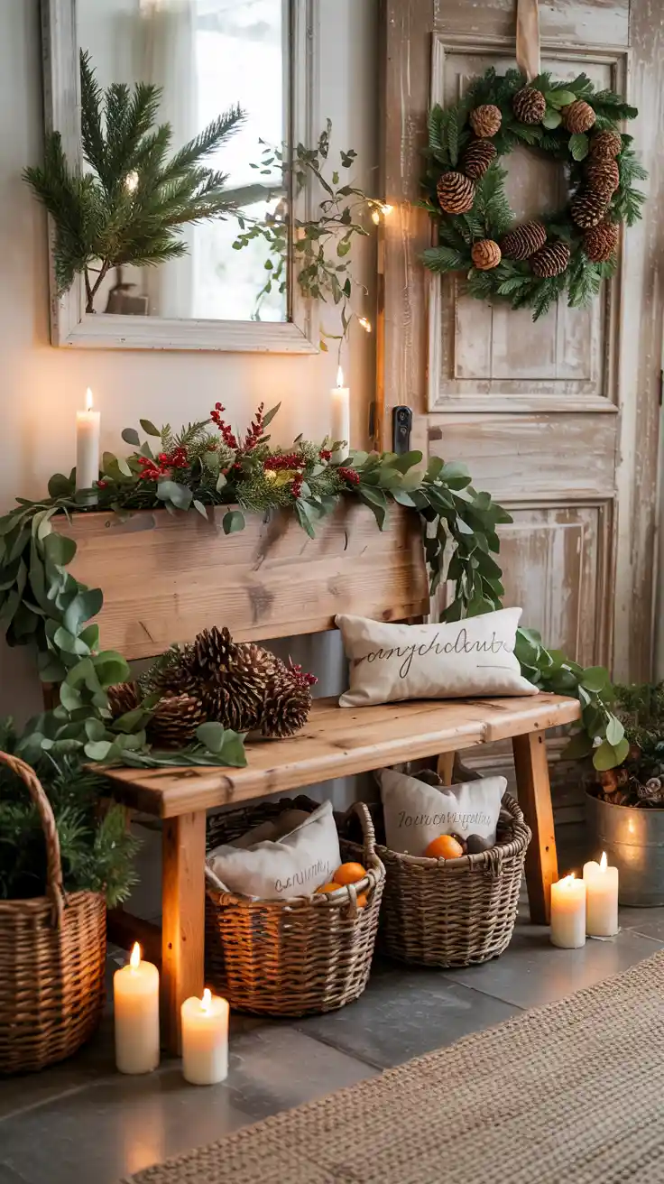 Enchanting Christmas Entryway Ideas 2025 To Welcome The Holidays In Style