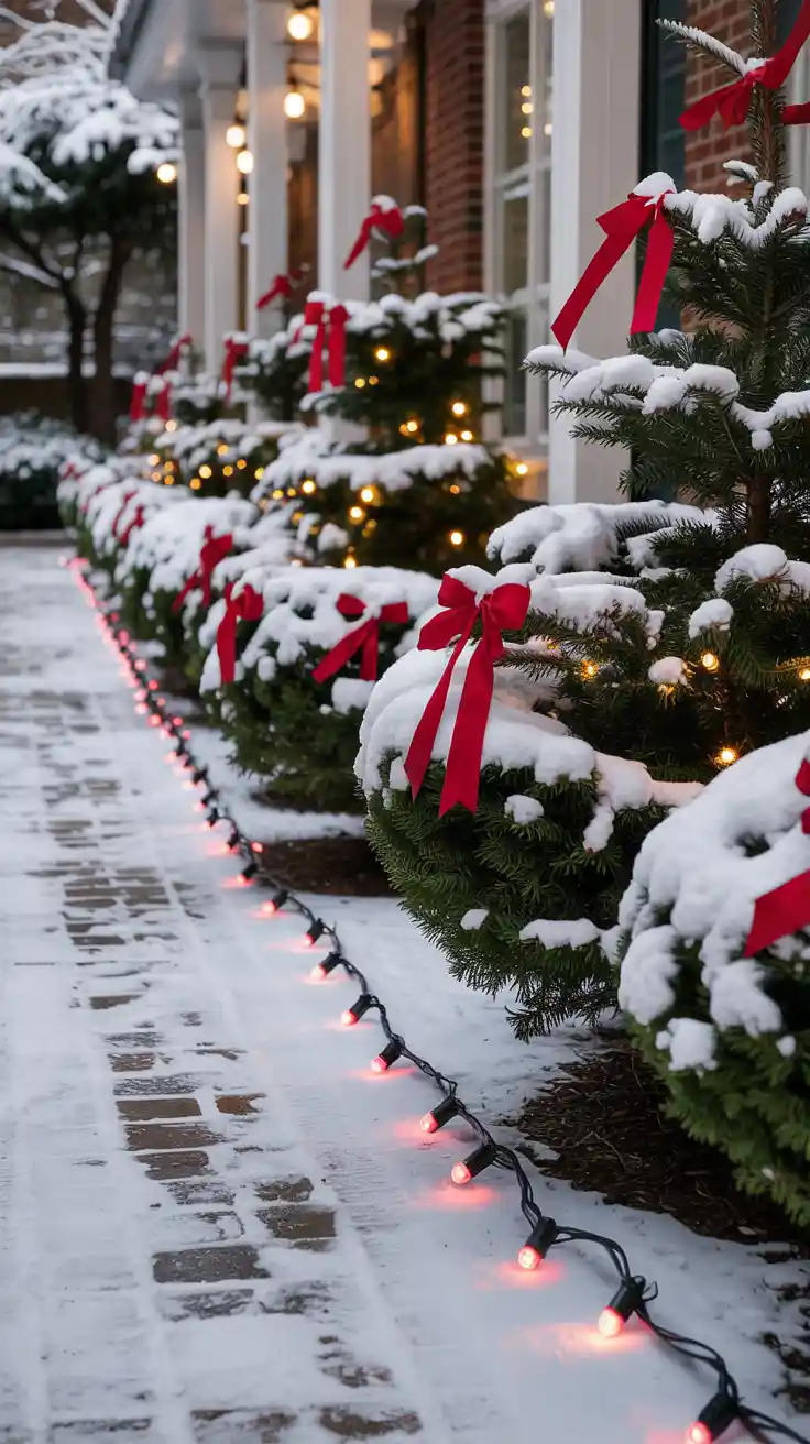 Magical Holiday Glow With Red And White Christmas Lights 2025