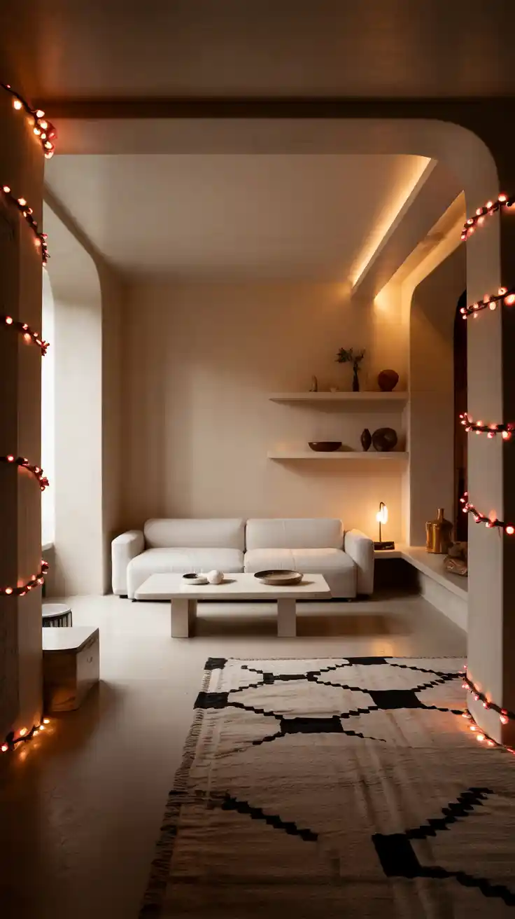 Magical Holiday Glow With Red And White Christmas Lights 2025