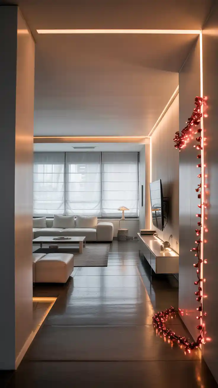 Magical Holiday Glow With Red And White Christmas Lights 2025
