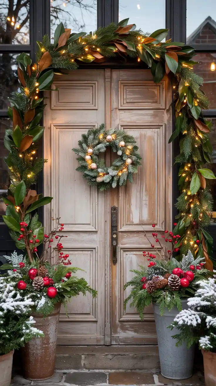 Enchanting Christmas Entryway Ideas 2025 To Welcome The Holidays In Style