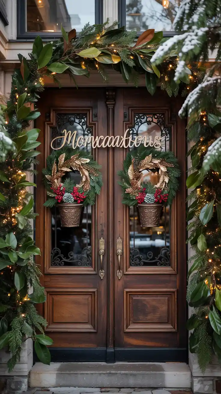 Enchanting Christmas Entryway Ideas 2025 To Welcome The Holidays In Style