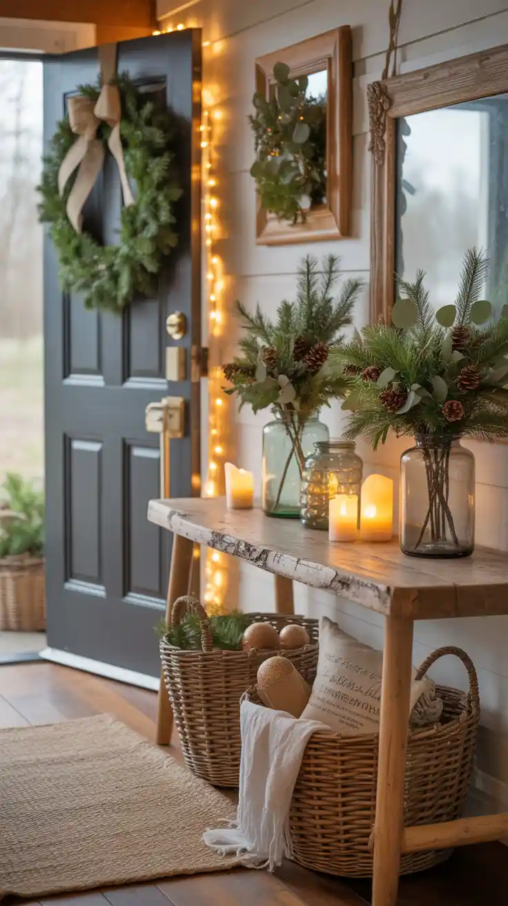 Enchanting Christmas Entryway Ideas 2025 To Welcome The Holidays In Style
