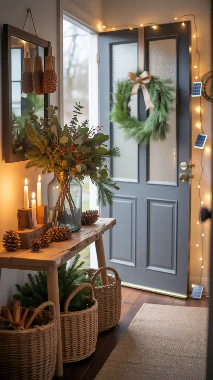 Enchanting Christmas Entryway Ideas 2025 To Welcome The Holidays In Style