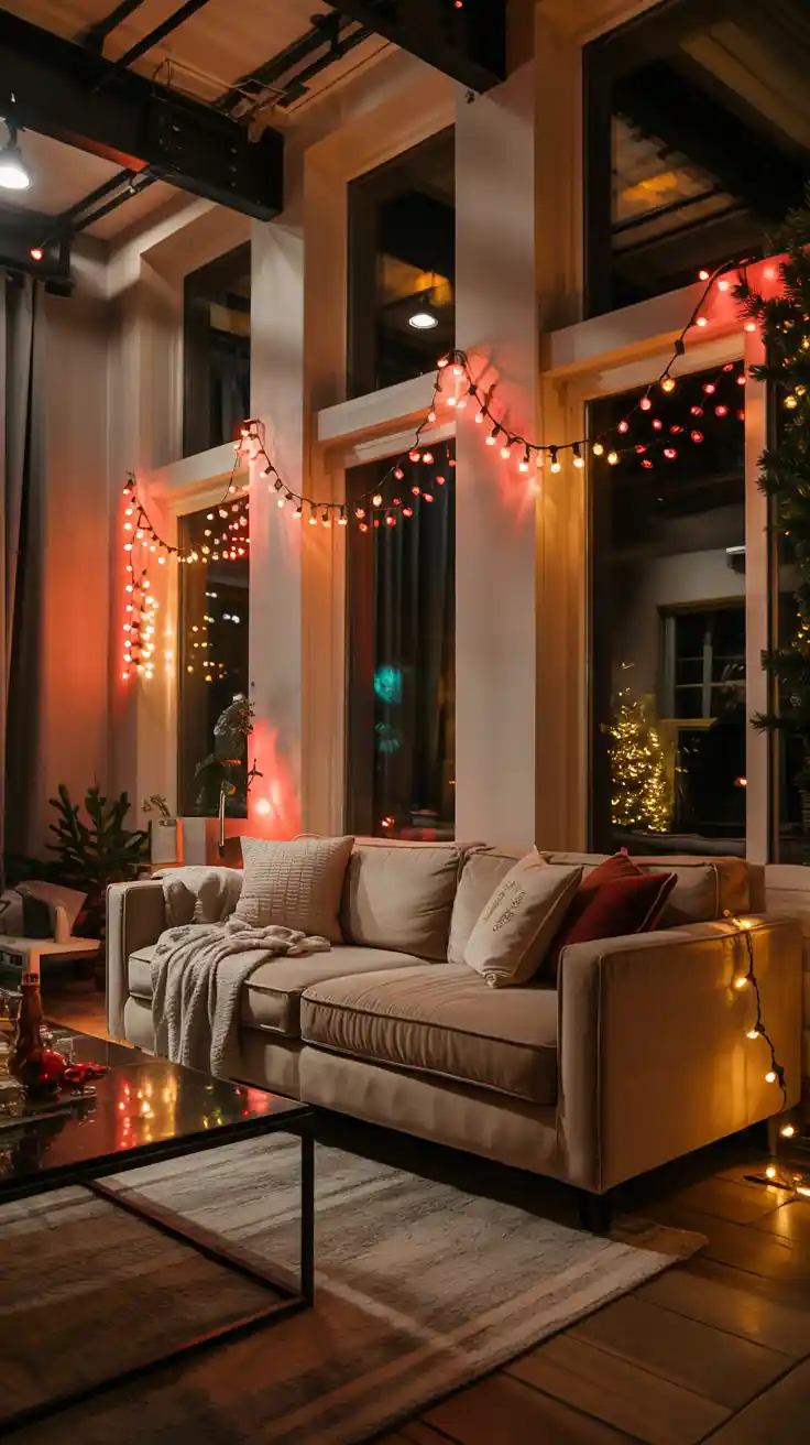 Magical Holiday Glow With Red And White Christmas Lights 2025