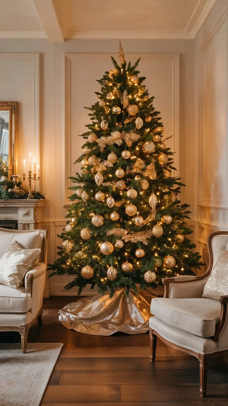 Golden Magic Unveiled The Most Stunning Gold Christmas Tree Ideas Of 2025