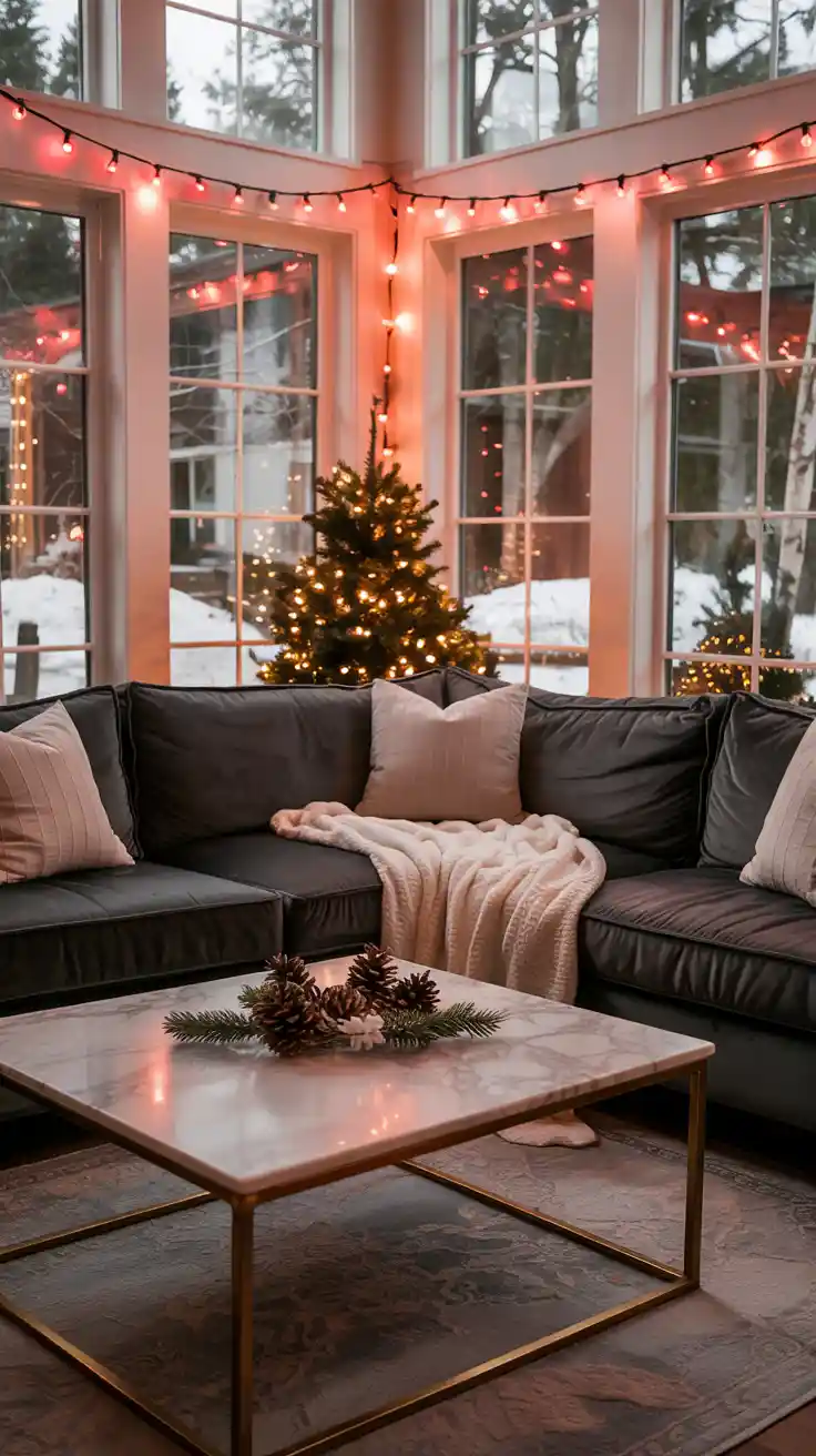 Magical Holiday Glow With Red And White Christmas Lights 2025