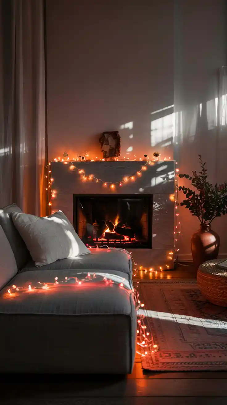 Magical Holiday Glow With Red And White Christmas Lights 2025