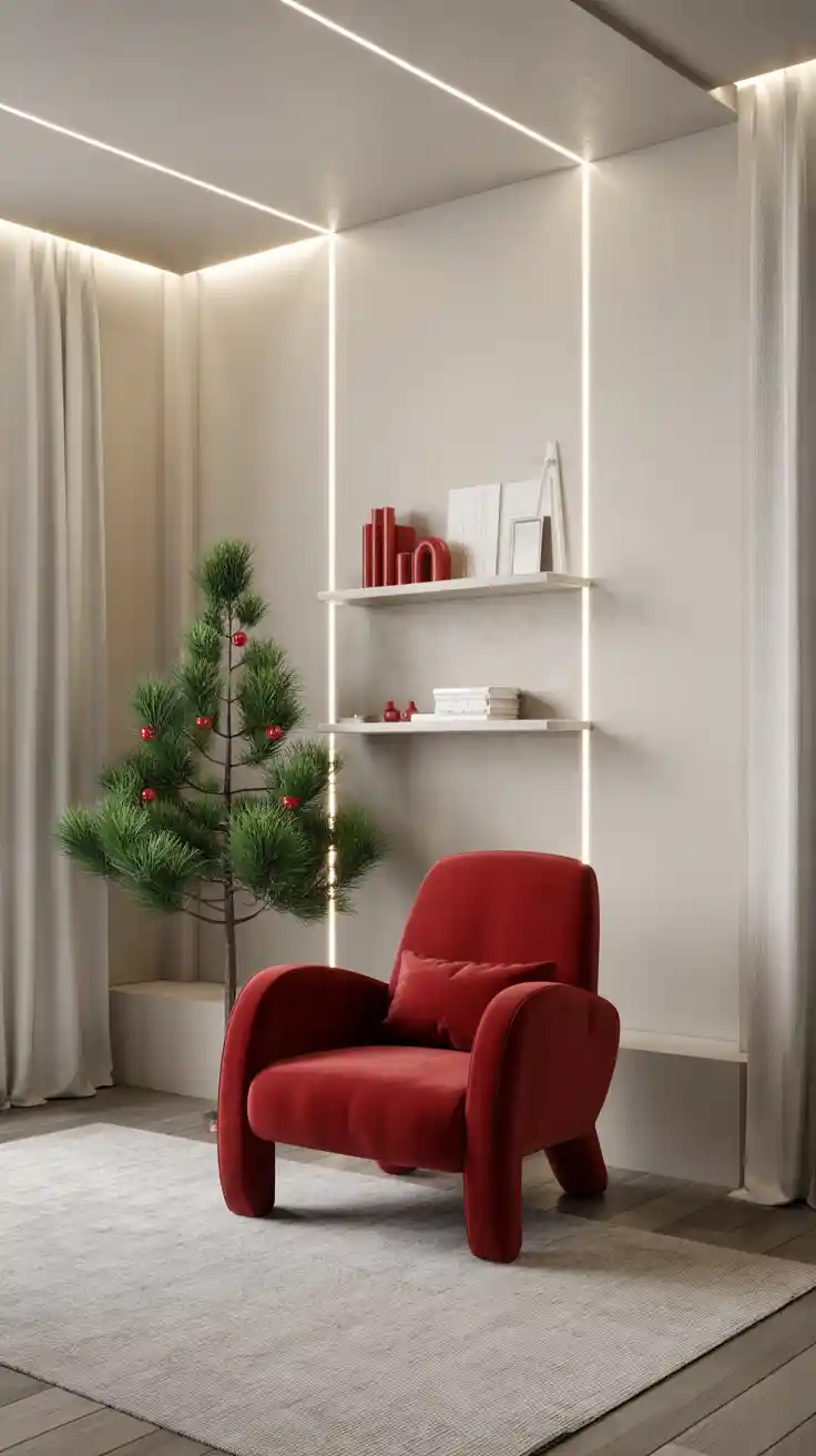 Magical Holiday Glow With Red And White Christmas Lights 2025