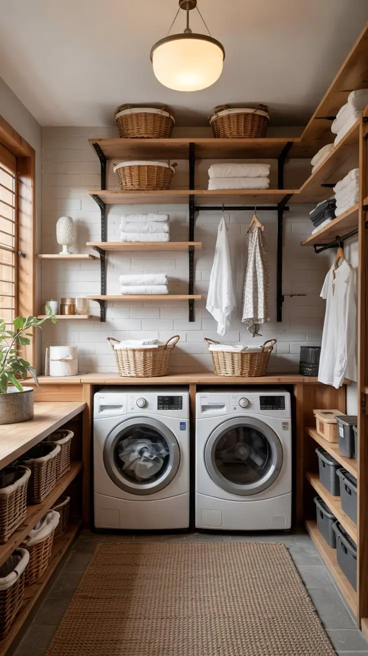 Transform Your Space With Trendy Laundry Room Shelves Ideas 2026