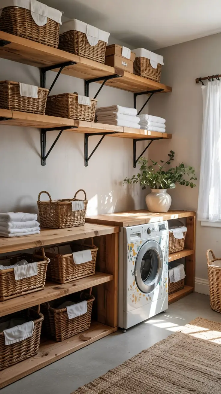 Transform Your Space With Trendy Laundry Room Shelves Ideas 2026