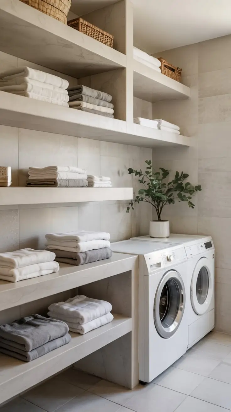 Transform Your Space With Trendy Laundry Room Shelves Ideas 2026