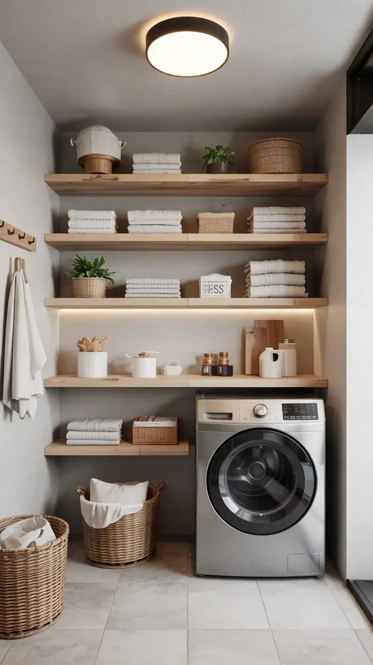 Transform Your Space With Trendy Laundry Room Shelves Ideas 2026
