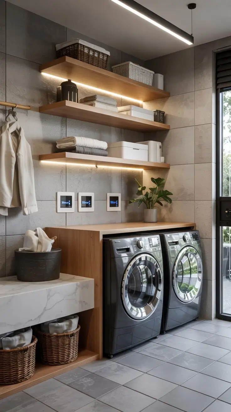 Transform Your Space With Trendy Laundry Room Shelves Ideas 2026