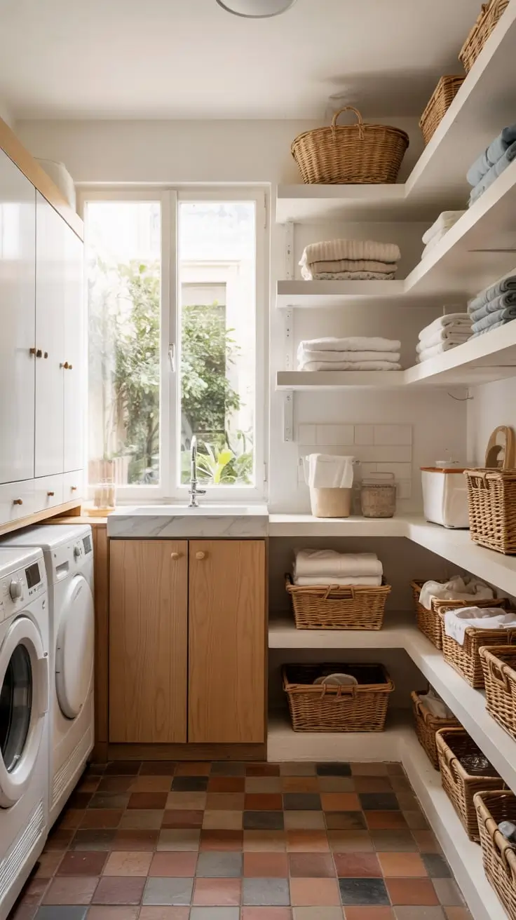 Transform Your Space With Trendy Laundry Room Shelves Ideas 2026