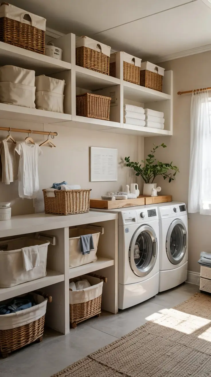 Transform Your Space With Trendy Laundry Room Shelves Ideas 2026