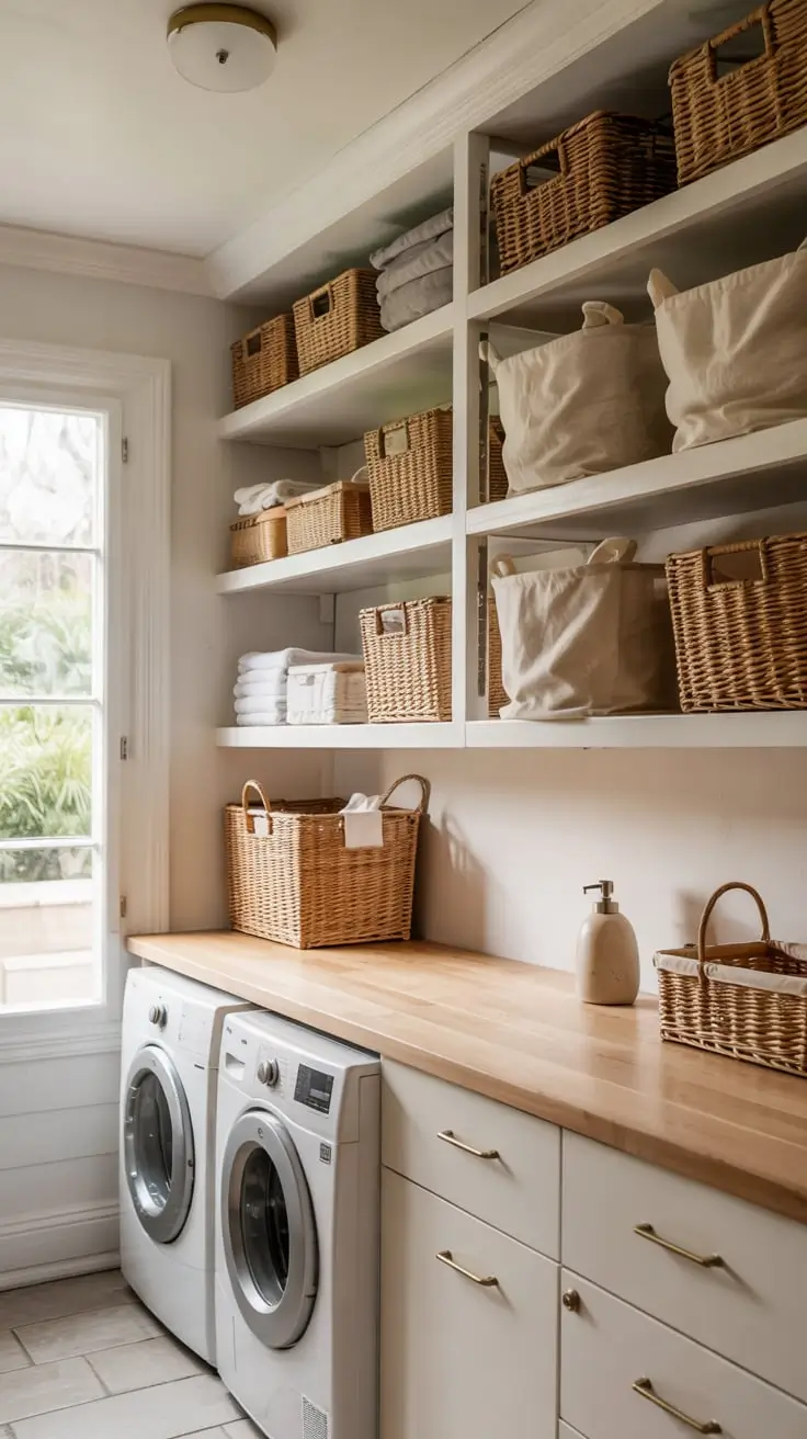 Transform Your Space With Trendy Laundry Room Shelves Ideas 2026